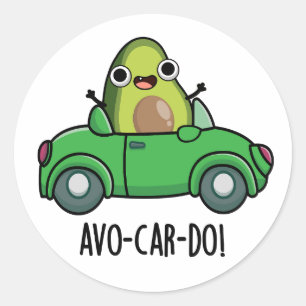 Adesivo Piadinhas do Avo-car-do de Abacate Divertido
