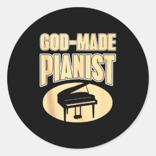 Adesivo Pianista baseado na fé Inspiração de Música Cristã