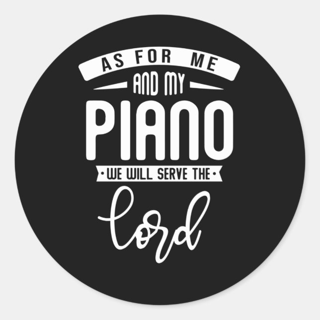 Adesivo Pianista Cristão Música Religiosa Lorde Piano Play (Frente)
