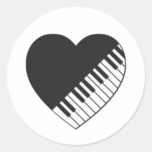 Adesivo Piano Heart Sticker