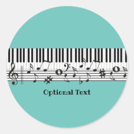 Adesivo Piano Music Design