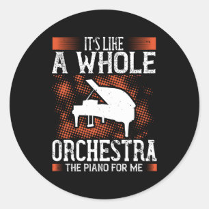 Adesivo Piano - Piano É Como Uma Orquestra Inteira