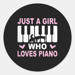 Adesivo Piano Player Piano Girl Pianista