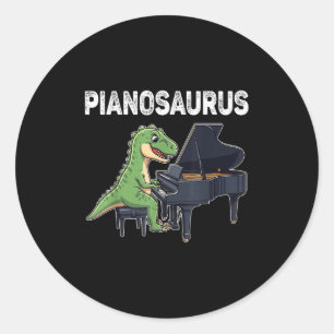 Adesivo Pianossauro Engraçado Dinossauro Jogando Piano Kid