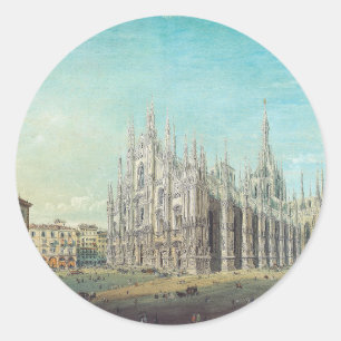 Adesivo Piazza del Duomo em Milão, por Carlo Bossoli