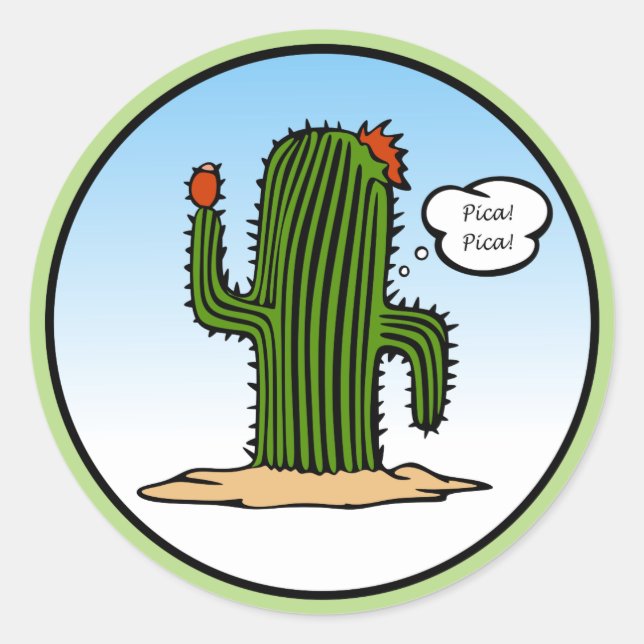 Adesivo Pica Pica Cactus Sticker (Frente)
