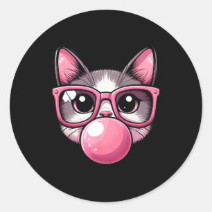 Adesivo Picante De Gato Bonito E Engraçado, Pulmões Rosa E