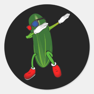 Adesivo Picante de pepino dançante Lover Cute Engraçado