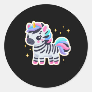 Adesivo Picante de Zebra Unicórnio Bonito