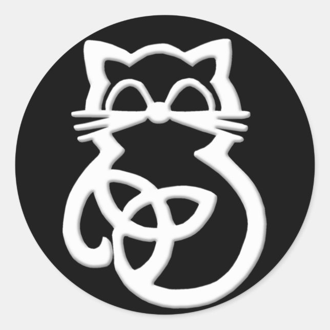 Adesivo Picantes Celulares do Nó de Trindade Branca (Frente)