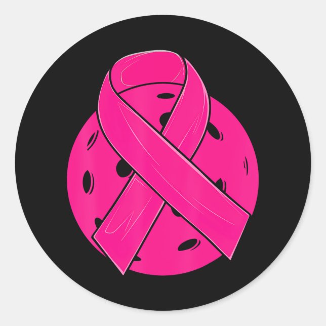Adesivo Piceball de Sensibilização do Cancer de Fita Rosa (Frente)