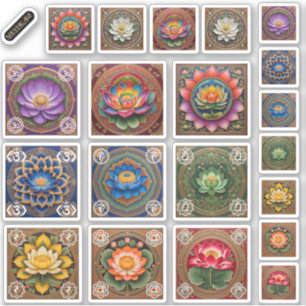 Adesivo Pichhwai Lotus Rainbow Chakra Sticker