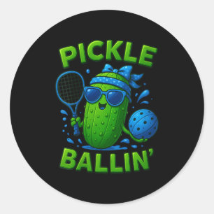 Adesivo Pickle ball feminino fofo, pickle ball engraçado a
