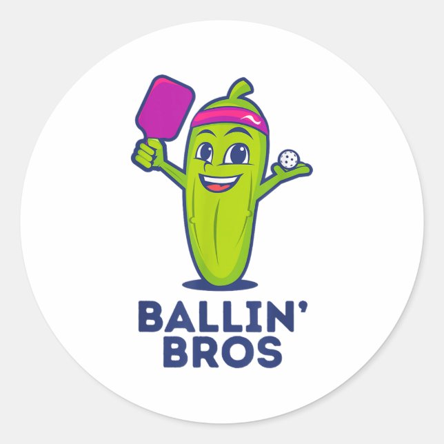 Adesivo Pickle Ballin' Bros - Oferece Amigos, Irmãos Ou (Frente)