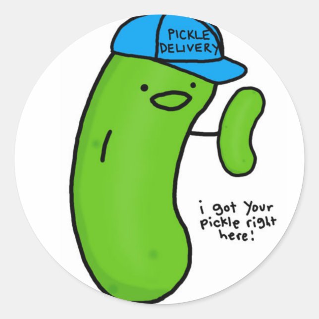 Adesivo Pickle Delivery — tenho o seu picles aqui! (Frente)