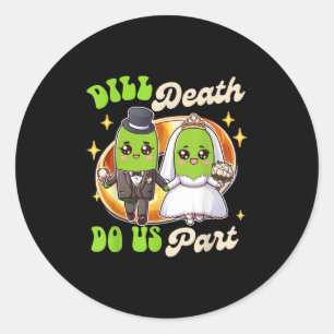 Adesivo Pickle Lover Groom &amp; Bride Wedde Morte