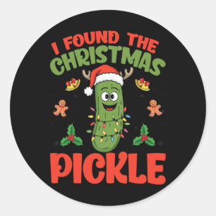 Adesivo Pickle Santa Hat Xmas Lights - Encontrei O Natal