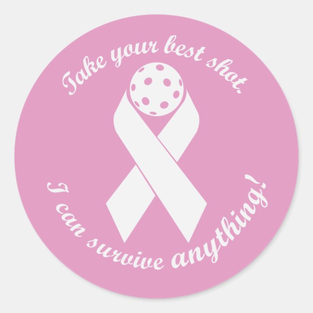 Adesivo Pickleball Breast Cancer Survivor (Frente)