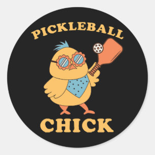 Adesivo Pickleball Chick - retrô