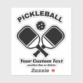 Adesivo Pickleball Club Pickleball Paddle & Ball Personali