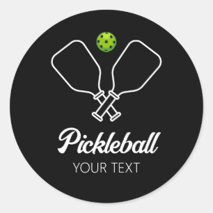 Adesivo Pickleball com Paddles e Ball Personalizados
