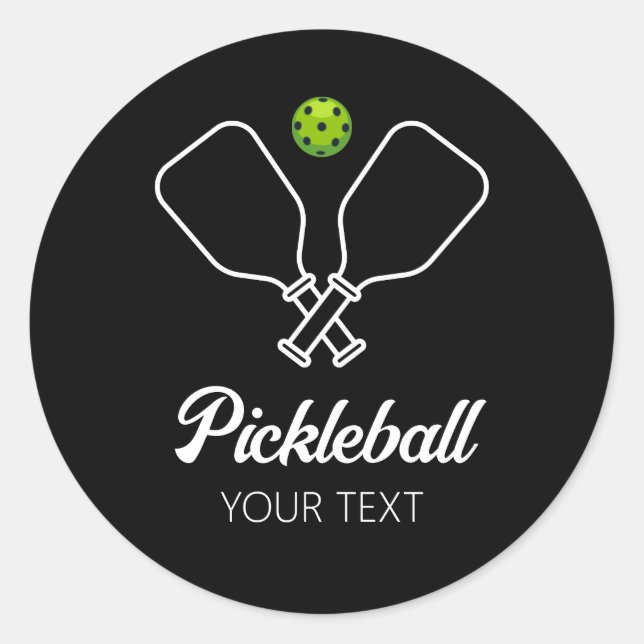 Adesivo Pickleball com Paddles e Ball Personalizados (Frente)