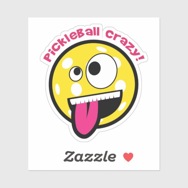 Adesivo Pickleball Crazy (Folha)