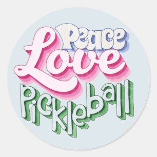 Adesivo Pickleball de Paz e Amor