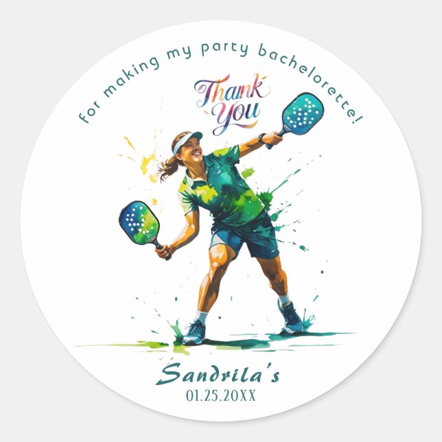 Adesivo Pickleball  | Despedida de Solteira  (Frente)