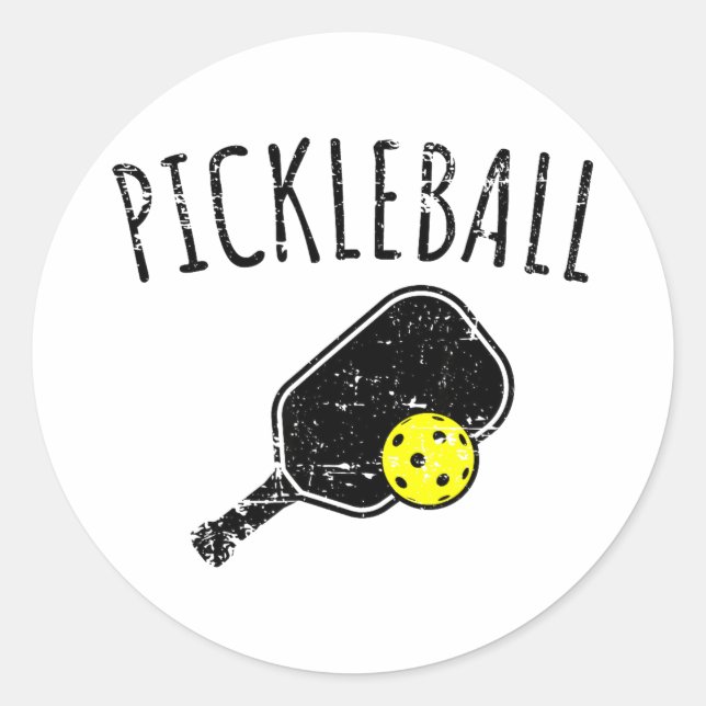 Adesivo Pickleball distressed design  (Frente)