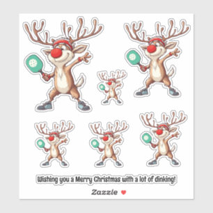 Adesivo Pickleball 🎄 Feliz Natal, texto personalizado