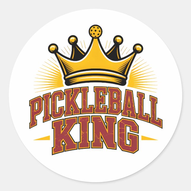 Adesivo Pickleball King (Frente)