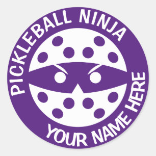 Adesivo Pickleball Ninja personalizado vermelho