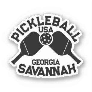 Adesivo Pickleball Paddle & Ball Savannah Georgia Personal