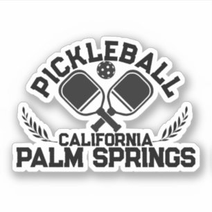 Adesivo Pickleball Palm Primaveras Califórnia Personalizad
