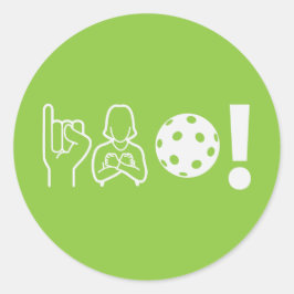 Adesivo Pickleball para Surdos