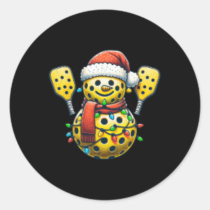Adesivo Pickleball Snowman Santa Hat Luz Natal