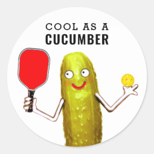 Adesivo Pickleball Sports Slogan Classic Round Sticker