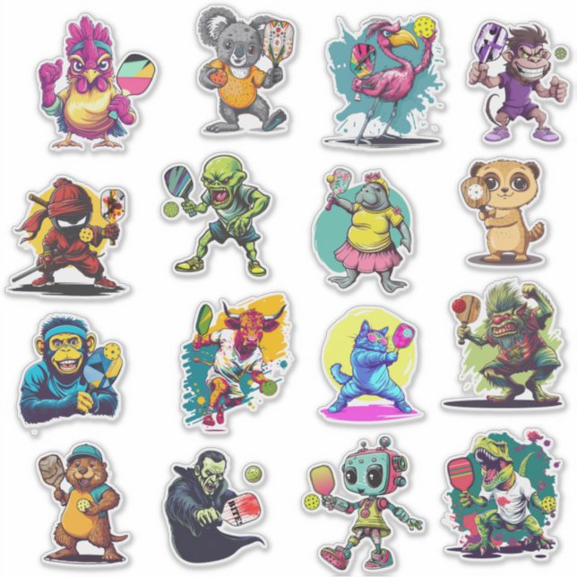 Adesivo Pickleball Sticker sheet (Frente)