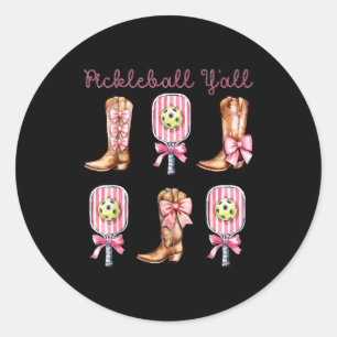 Adesivo Pickleball vocês botas e remo engraçadas western