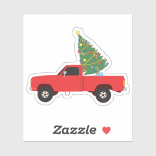 Adesivo Pickup Truck Árvore de Natal