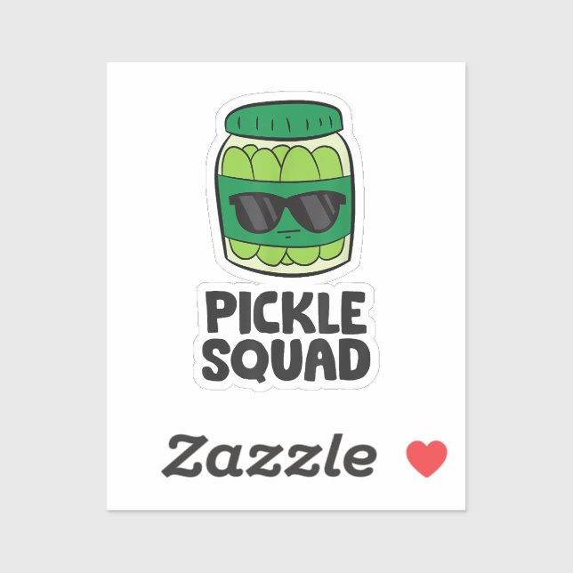 Adesivo Picle Lover Team Picles Engraçado Pickle Squad (Folha)