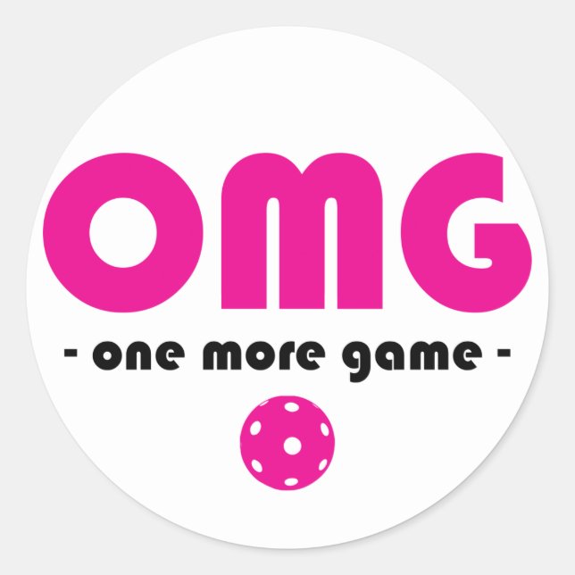 Adesivo Picleball One More Game White / rosa (Frente)