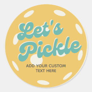 Adesivo Picles de Laranja Personalizado Vamos Jogar Picles