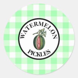 Adesivo Picles de melancia Gingham