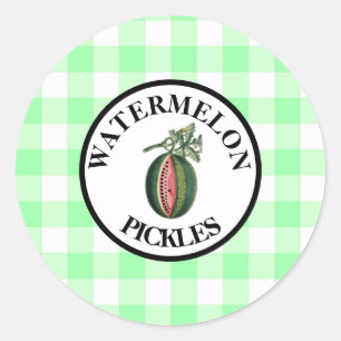 Adesivo Picles de melancia Gingham
