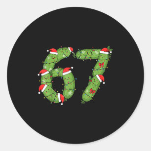 Adesivo Picles De Natal Seis Sete Diversão Feriado 67 Meme