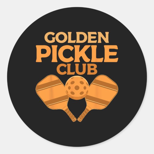 Adesivo Picles de ouro Clube Engraçado Jogadores de Pickle (Frente)