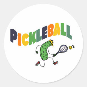 Adesivo Picles Engraçado Pickleball Jogando Pickleball