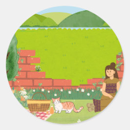 Adesivo Picnic Cat Sticker